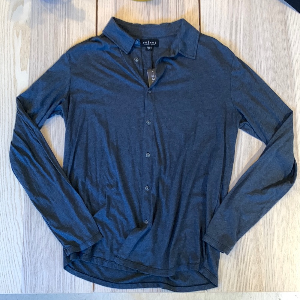 Velvet brand sling sleeve button down shirt